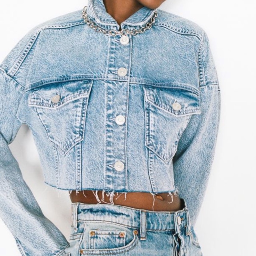 Urban Outfitters Cropped Denim Jacket